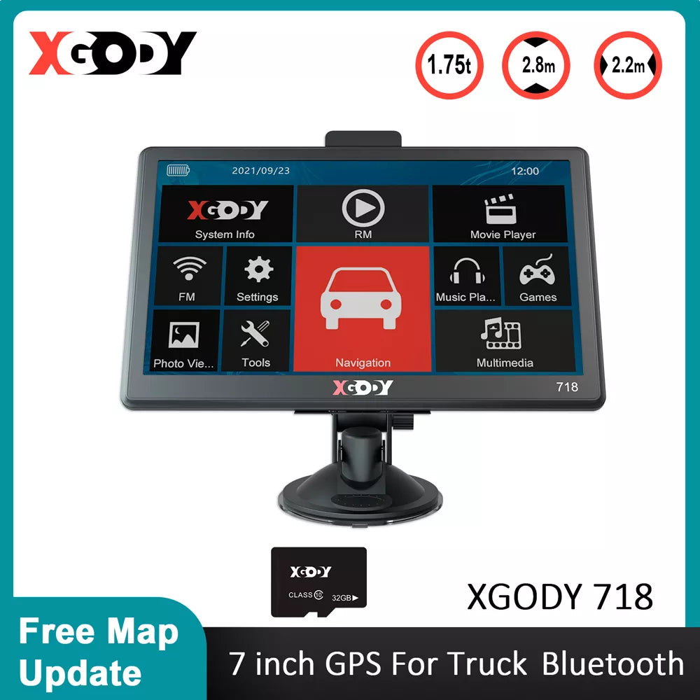 7 Inch Touch Screen 256+8GB GPS Navigation