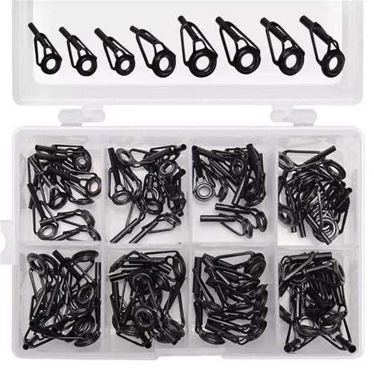 8/80pcs Black Top Tip Guide for Spinning Casting Fishing Rod
