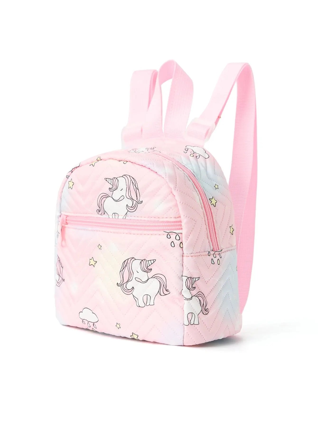 1 Pc Cute Cartoon Unicorn Diamond Print Kids Backpack Handbag For Girls, Students, Outdoor Travel, School, Holiday Gifts