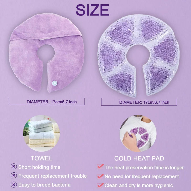 Breast Therapy Pads, Hot Cold Breastfeeding Gel Pads, Breastfeeding Essentials and Postpartum Recovery, Nursing Pain Relief