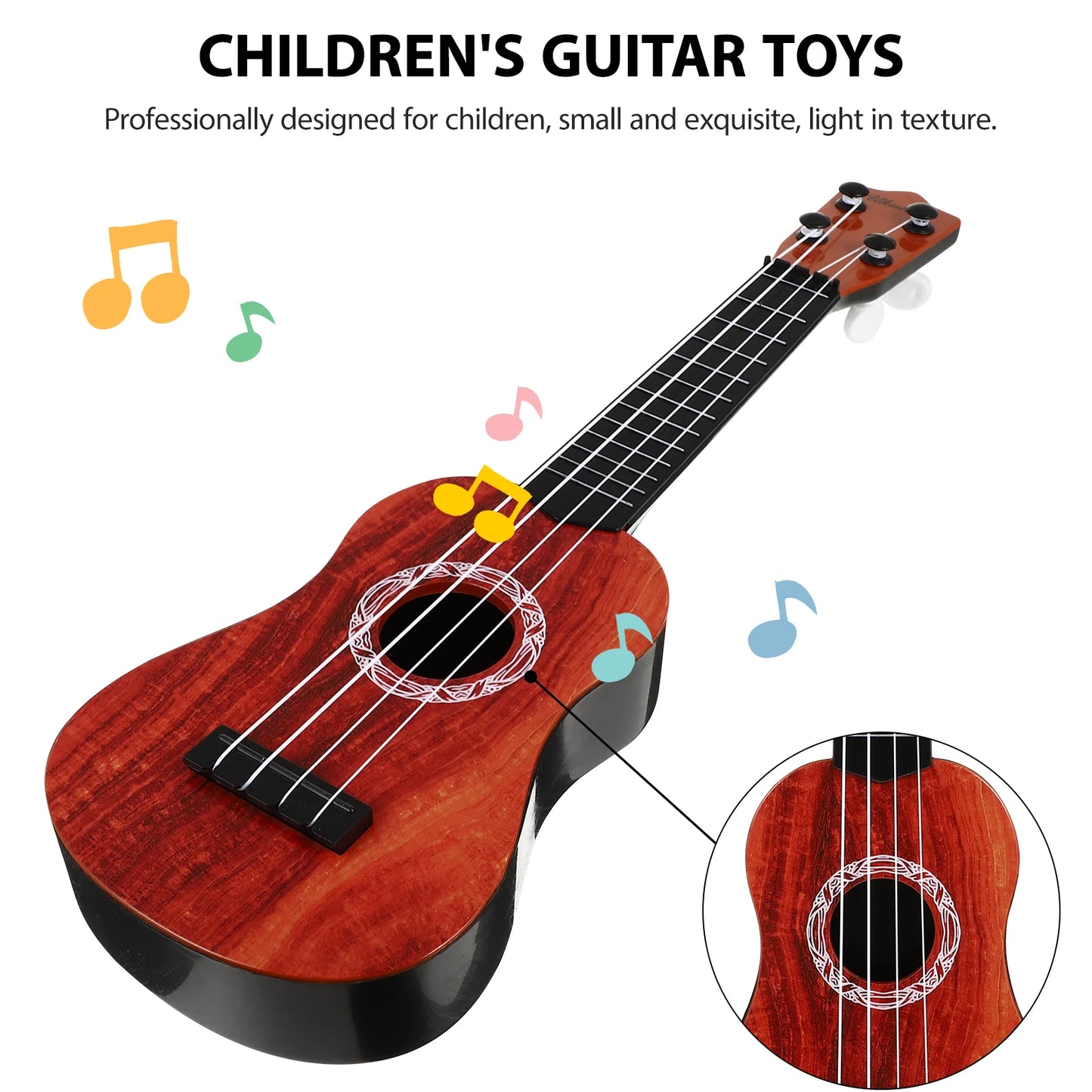 Ukulele: A Musical Wooden Instrument for Toddlers, Boys, and Beginners