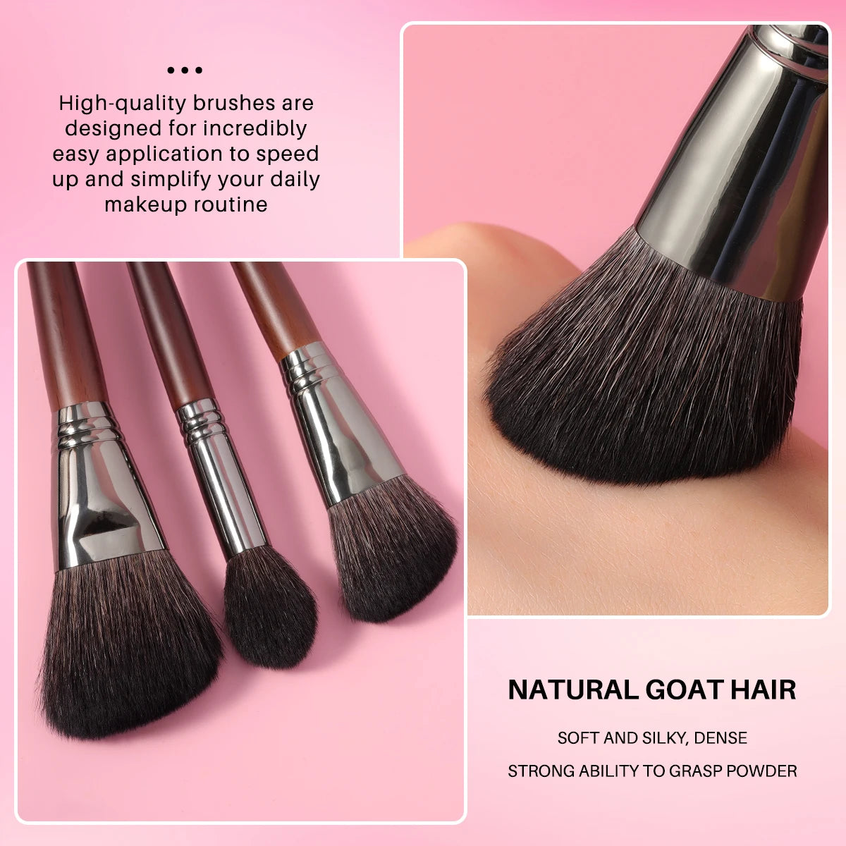 7/8/9 PCS All Goat Hair Makeup Brush Set