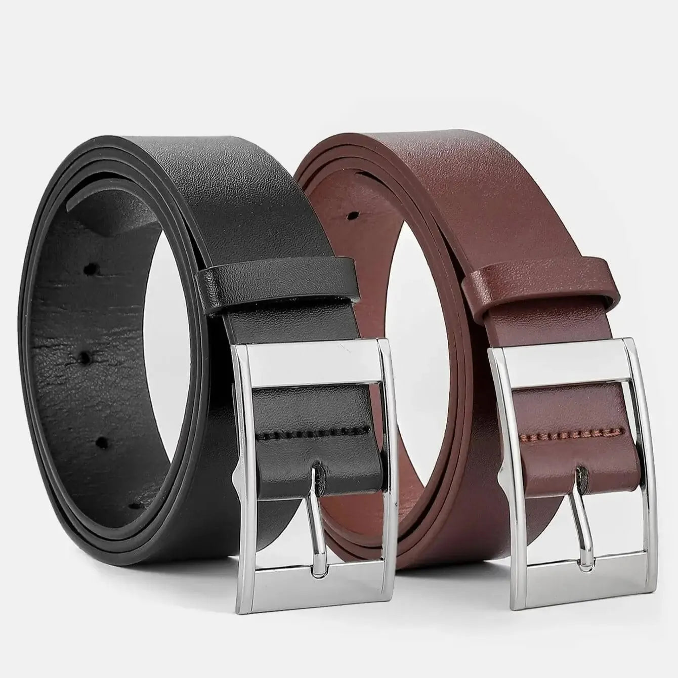 Men's Pin Buckle Faux Leather Belt Fashion Casual Business Belt