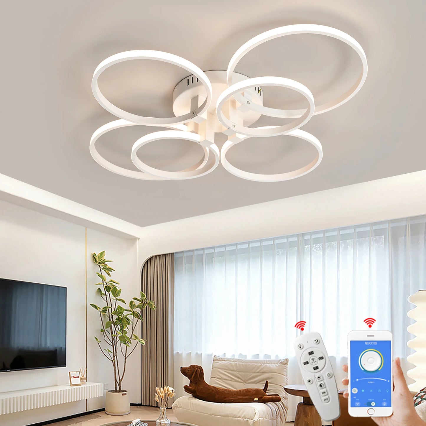 90-260V  Smart Modern LED Chandelier