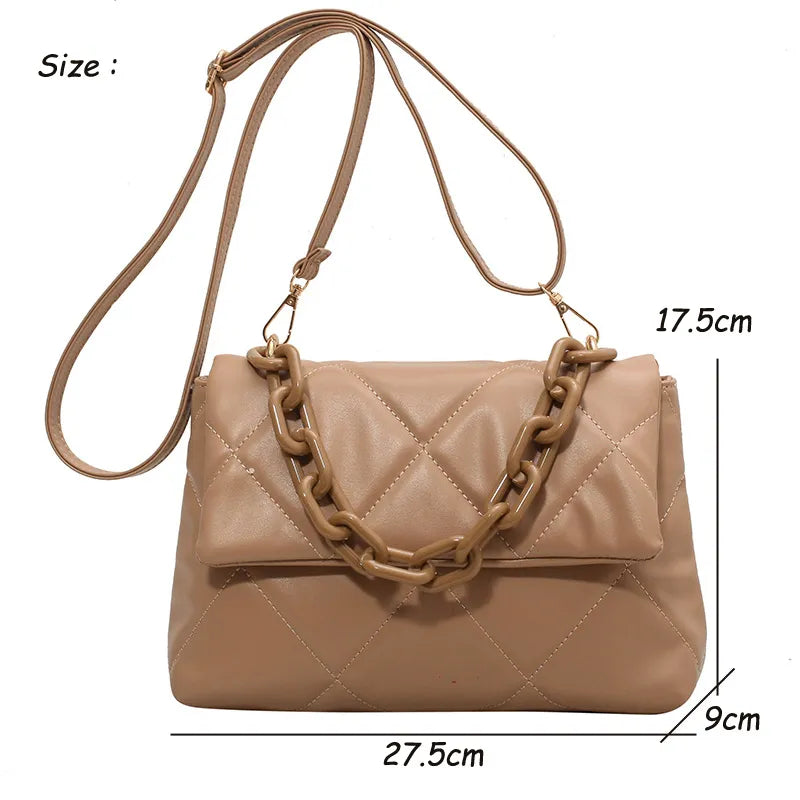 Flap Leather Crossbody/ Chain Shoulder Bags for Women