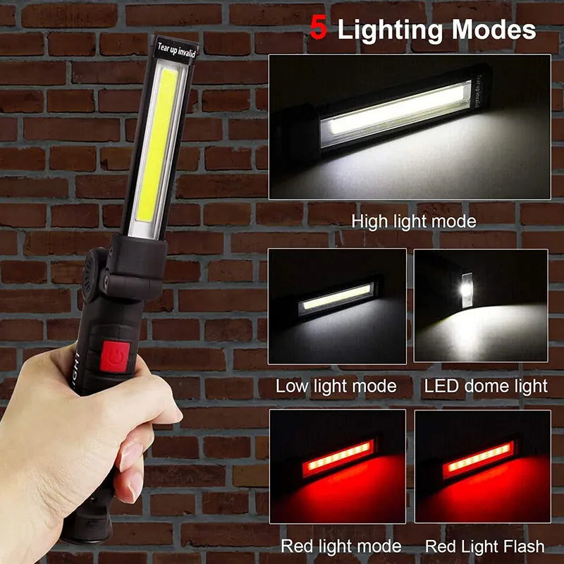 Rechargeable Magnetic LED Work Lights with 5 Modes