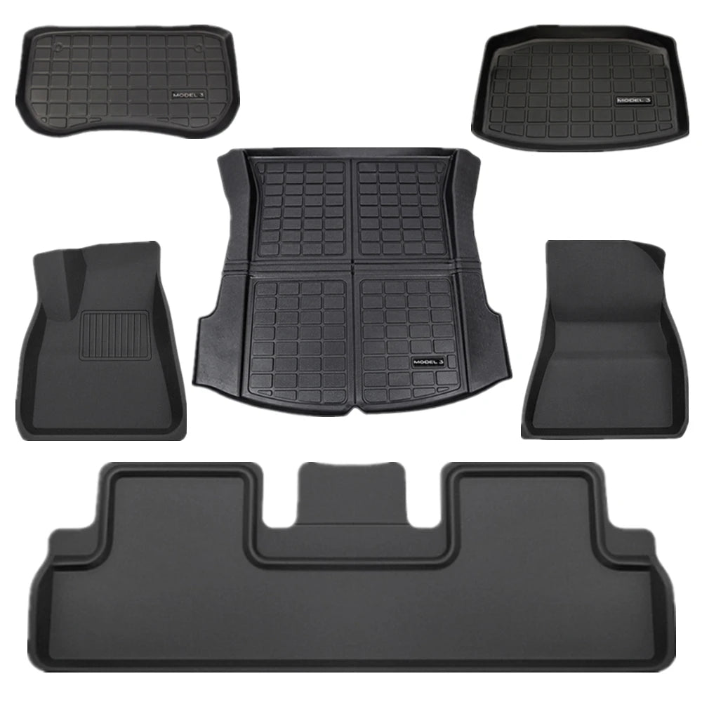 3D Floor Mats Foot Pad For Tesla Model Waterproof Non-Slip Carpet