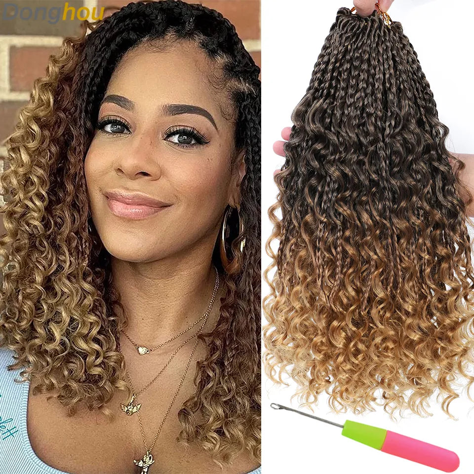 1- 6 Packs 16 Strands/Pack Ombre Crochet Braids