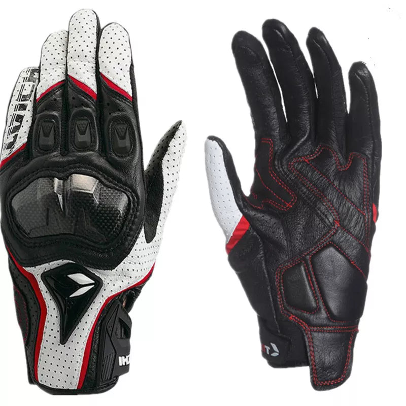 Breathable Leather Motorcycle Gloves