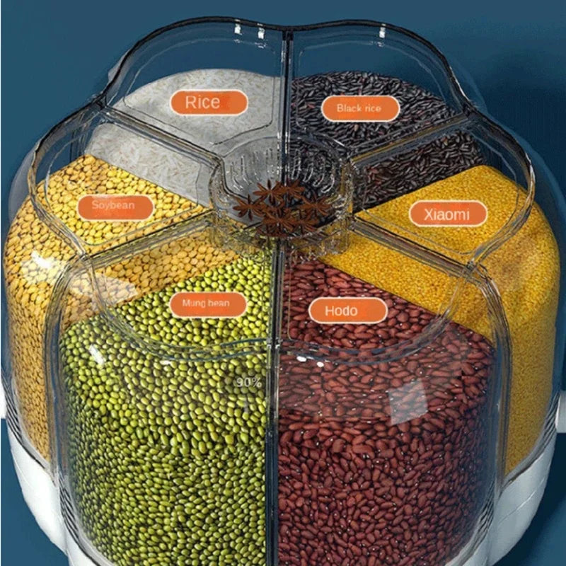 Sealed Large  360° Rotatable Rice/Grain Barrels (9/6.5/4KG) Moisture Proof Food Storage