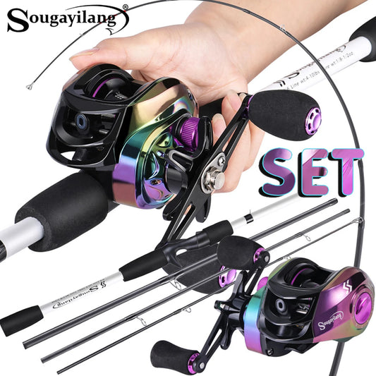 1.98M Carbon Telescopic Fishing Rod Combo and Bait Casting Reel Feeder Kit