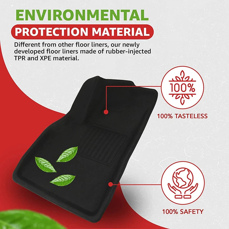 Waterproof Non-Slip Customized 3D Foot Pad For Tesla Model