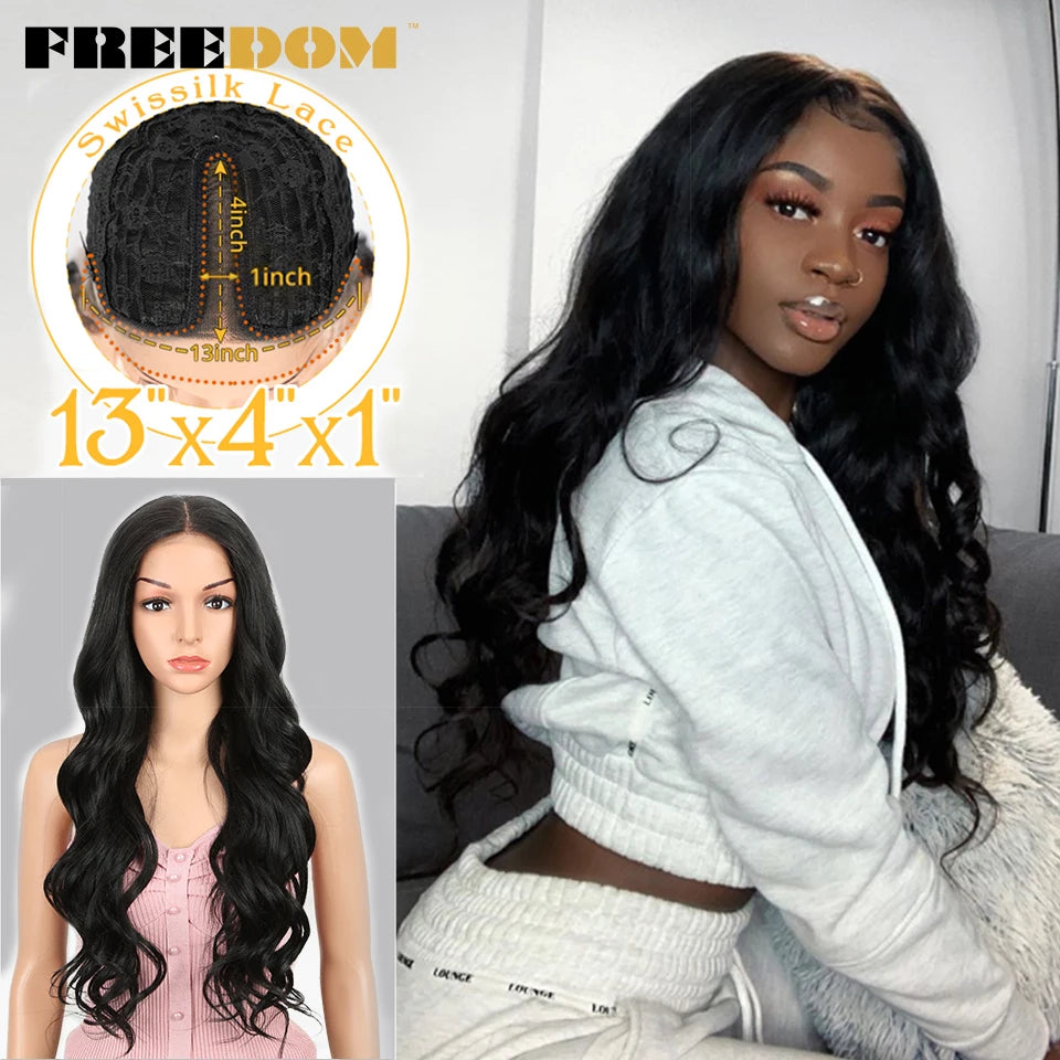 13x4 Synthetic Lace Front Wigs with Highlight Orange