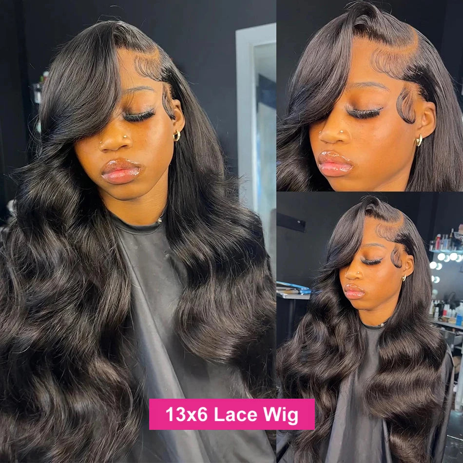 180 Density Body Wave 30 32 Inches HD 13x4 13x6 Lace Front Human Hair Wigs For Women Brazilian PrePlucked Lace Frontal Wig Bling