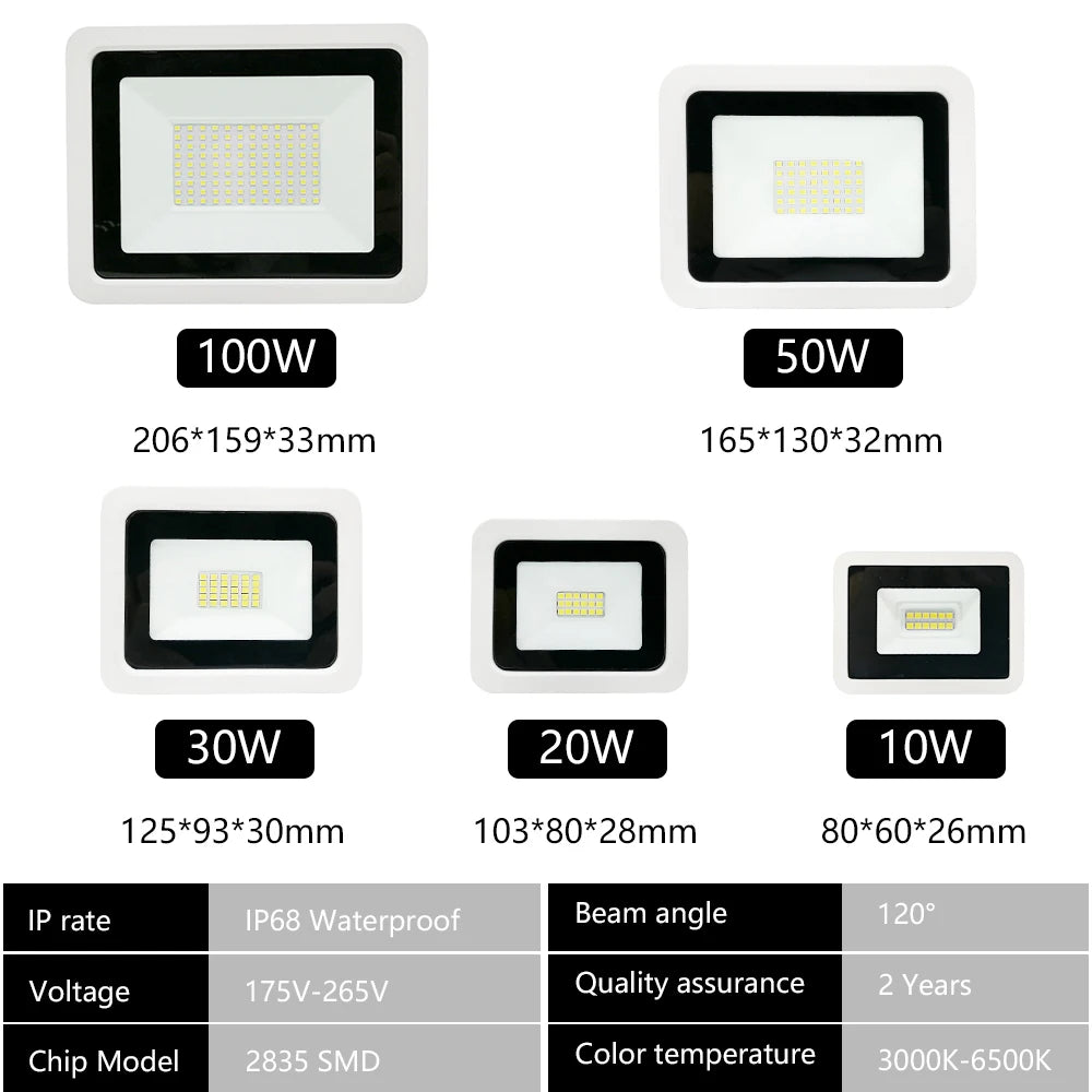 220V 10W-100W LED Flood Light