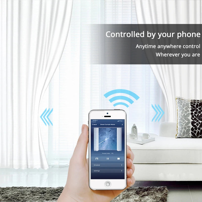 Wifi Smart Automatic Curtain Control with remote voice control