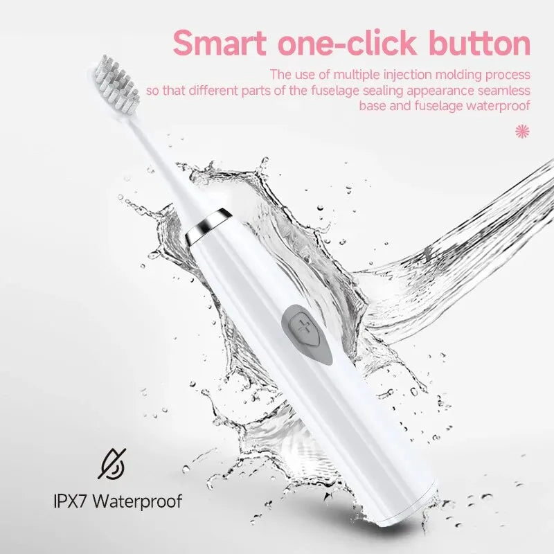 Electric Toothbrush for Adults Soft DuPont Bristle Portable Battery Endurance IPX6 Waterproof Intelligent Effective Oral Care