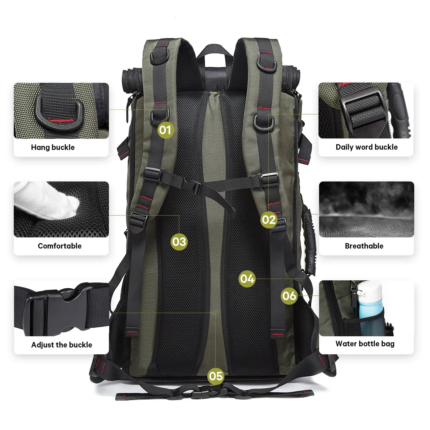 Best Quality Multifunction 50L Waterproof Travel Backpack