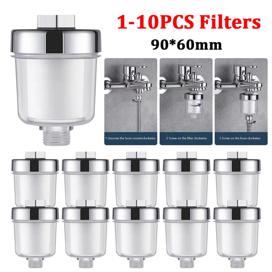1-10pcs Universal  Water Outlet Purifier Faucet + 2pcs PP Cotton Household Accessories
