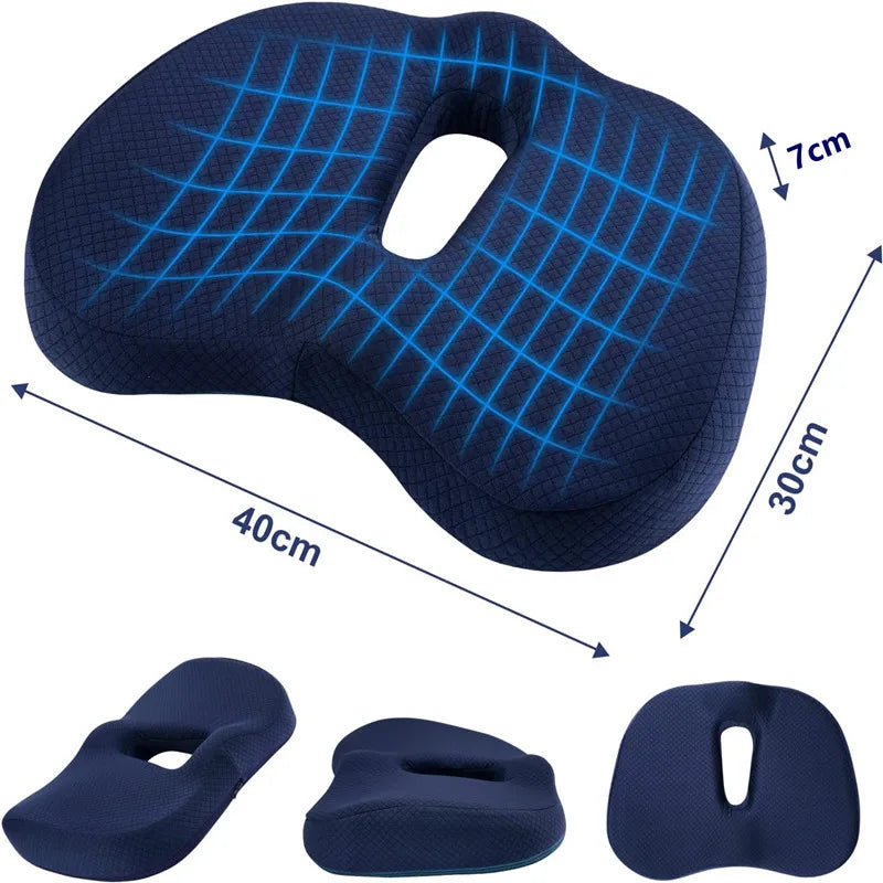 Memory Foam Non-Slip Seat Cushion For Office Chair Tailbone Pain Relief Breathable Mesh Seat Cushion Pillow Pad JAF017