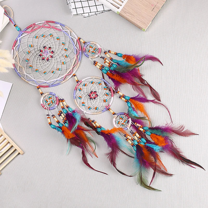 handmade five-ring dream catcher