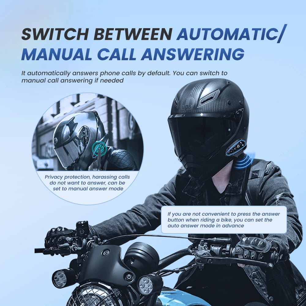 3PCS Motorcycle Helmet Headset Bluetooth