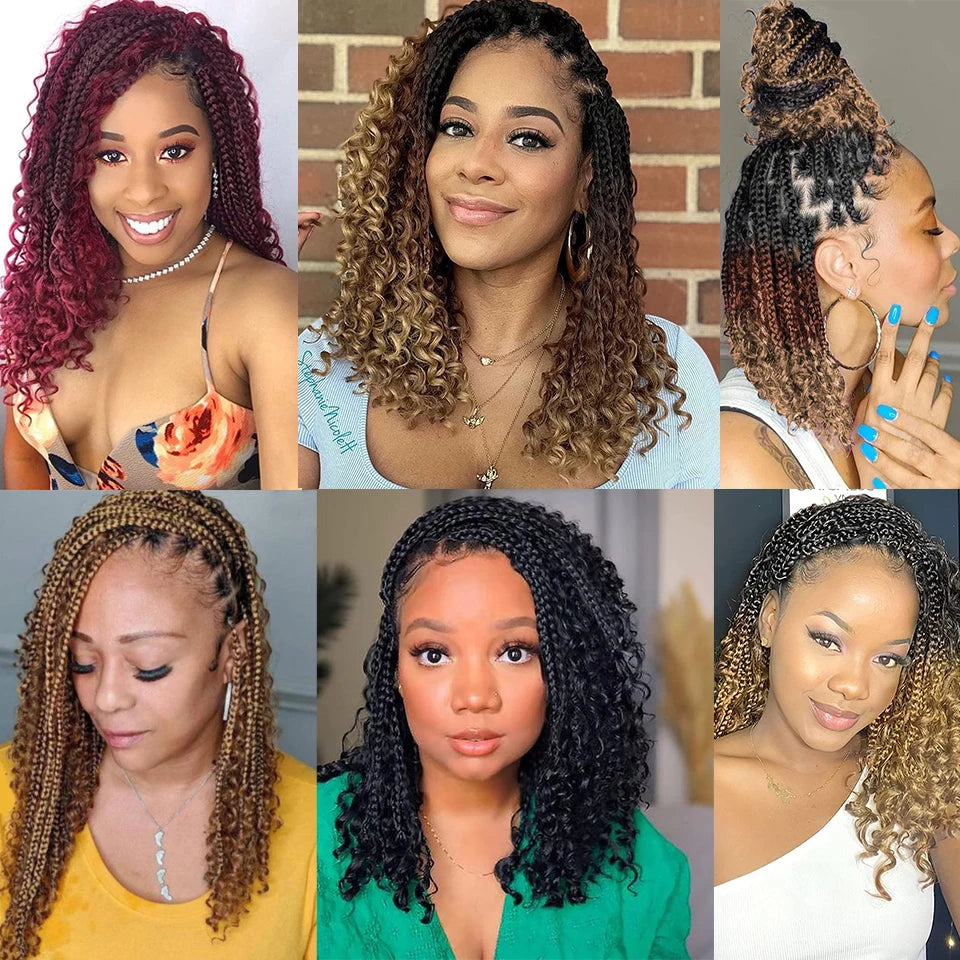 1- 6 Packs 16 Strands/Pack Ombre Crochet Braids