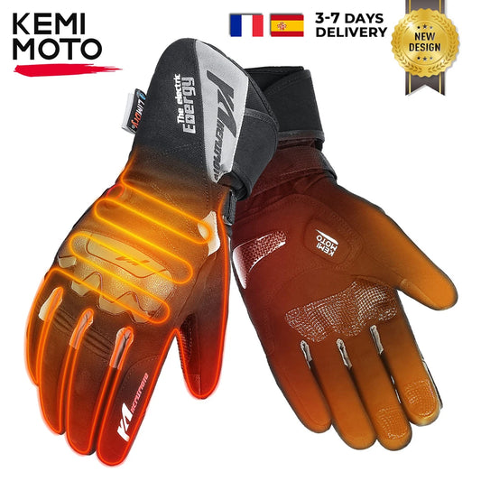 Waterproof and rechargeable heated motorcycle gloves