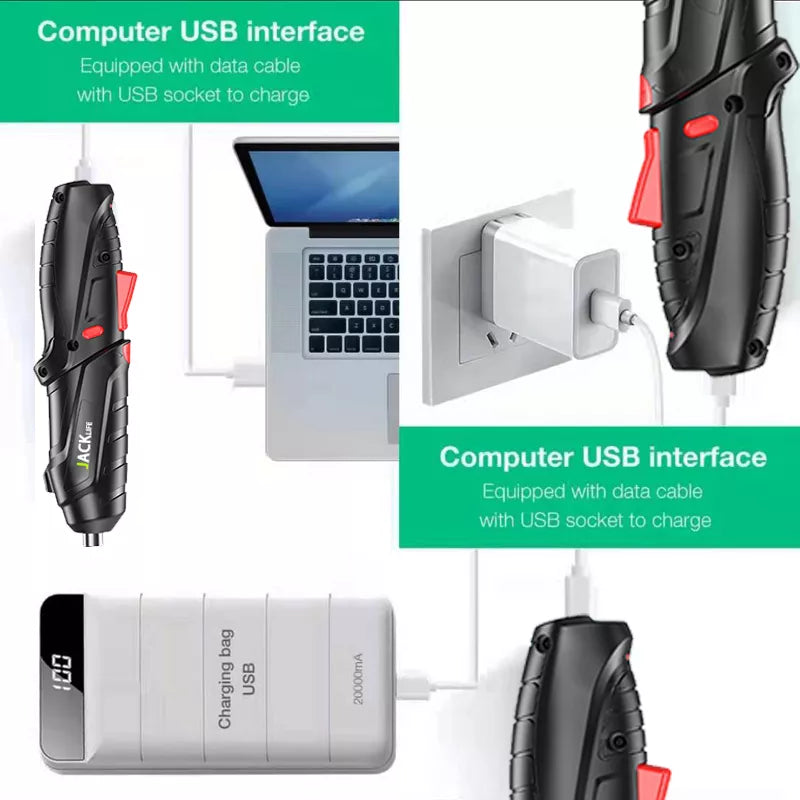 Electric Battery Rechargeable Cordless Screwdriver