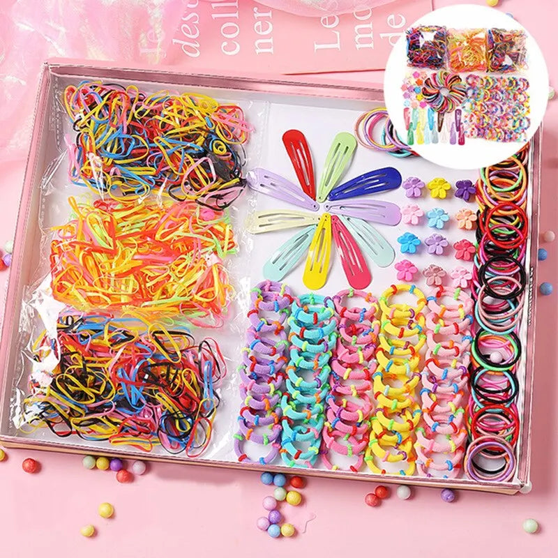 Girls Colorful Hair Bands Set