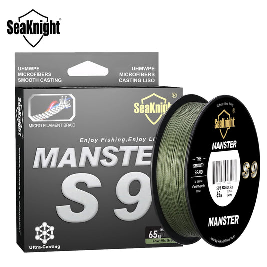 300M and 500M Fishing Line with 9 Strand Reverse Spiral Tech Multifilament