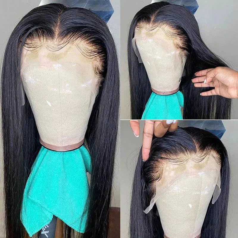 28-30 Inch 13x4/13x6 HD Transparent Straight Lace Front Wig