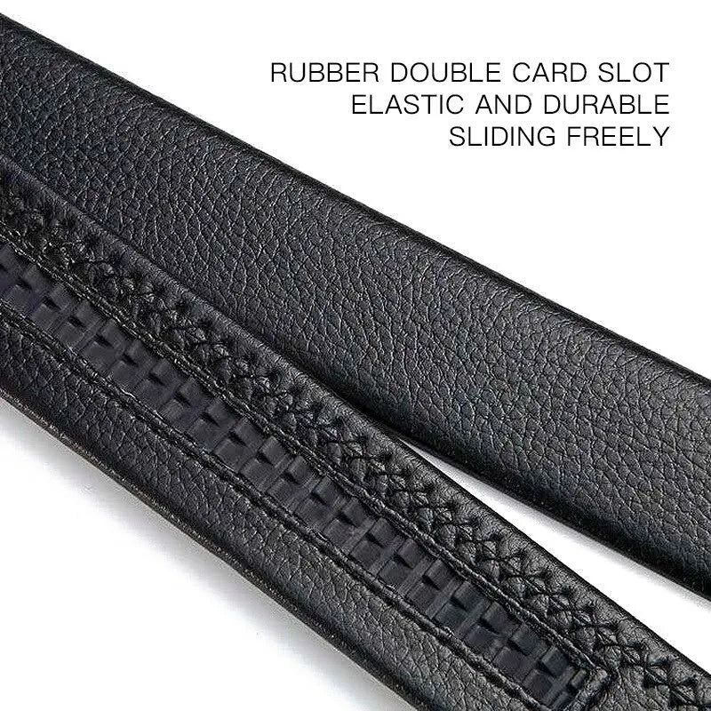 Men Leather Belt Metal Car Automatic Buckle Work Belt High Quality Men 120cm Leather Belt Business