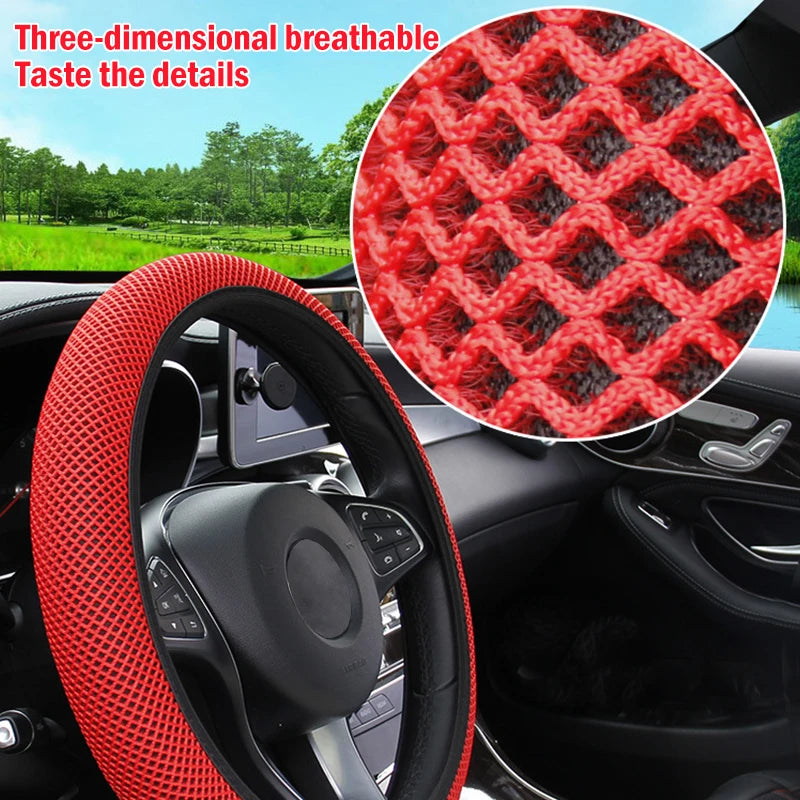 New Four Seasons universal massage coarse mesh ice silk ring steering wheel cover