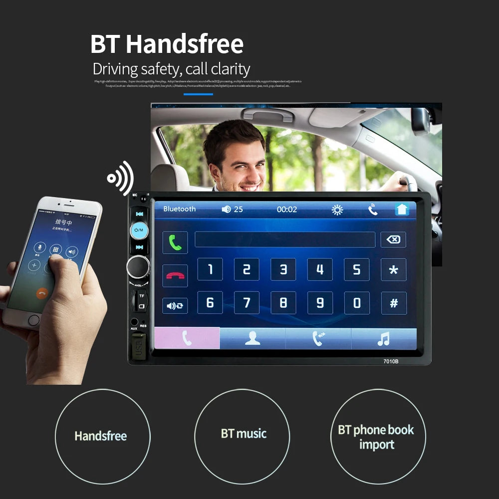 7inch Bluetooth USB Car Radio