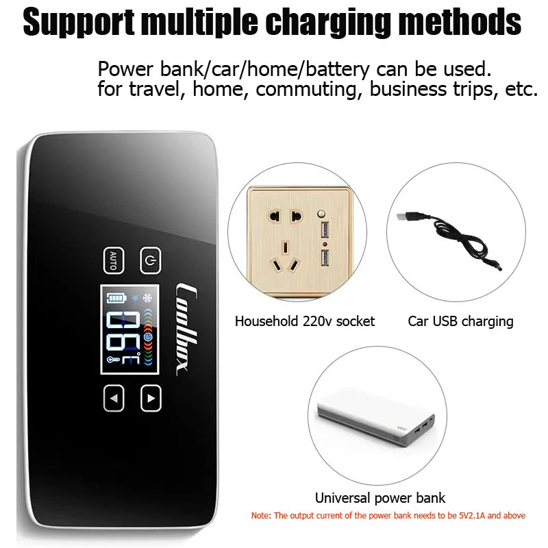 USB Rechargeable Car Mini Refrigerator