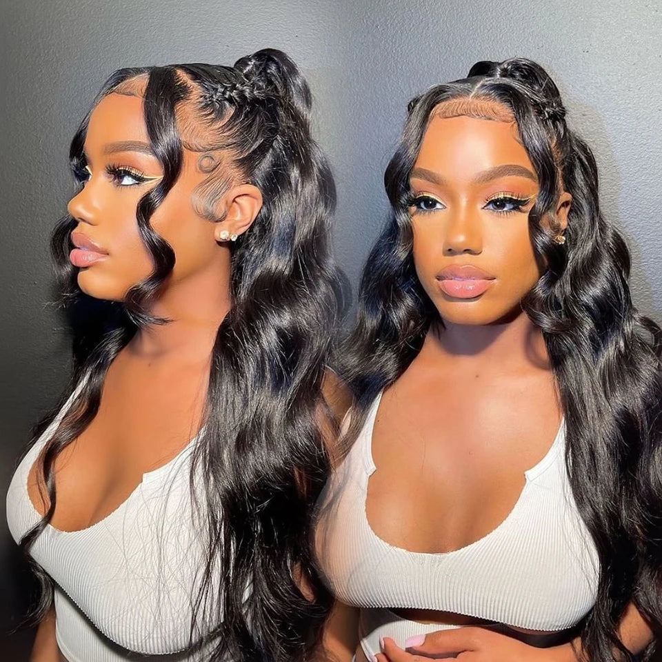 Body Wave 360 Lace Frontal Wigs for Women with Pre-Plucked Baby Hair