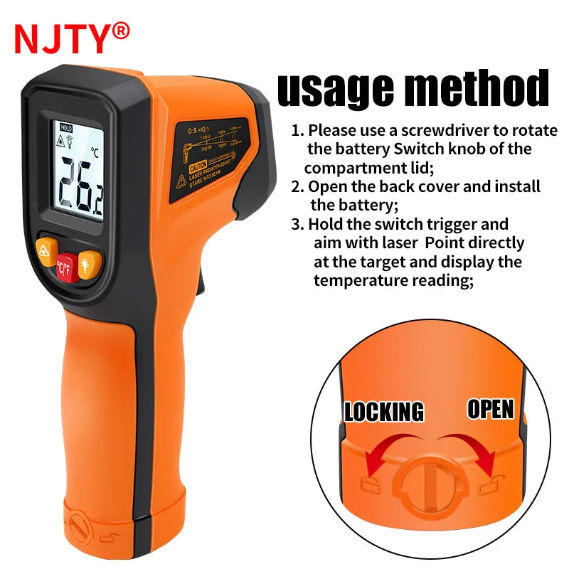 Non-contact Digital Infrared Laser Thermometer