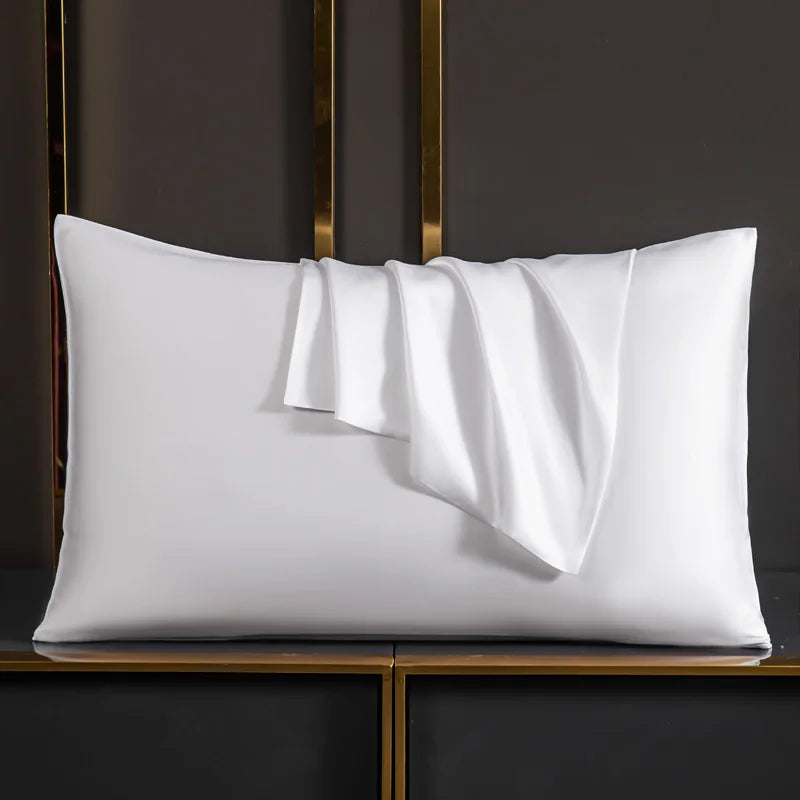 Mulberry Silk Pillowcase Solid Color Natural Silk Pillow Cover High End Quality Pillowcase White Pillow Case Sleeping Pillowcase