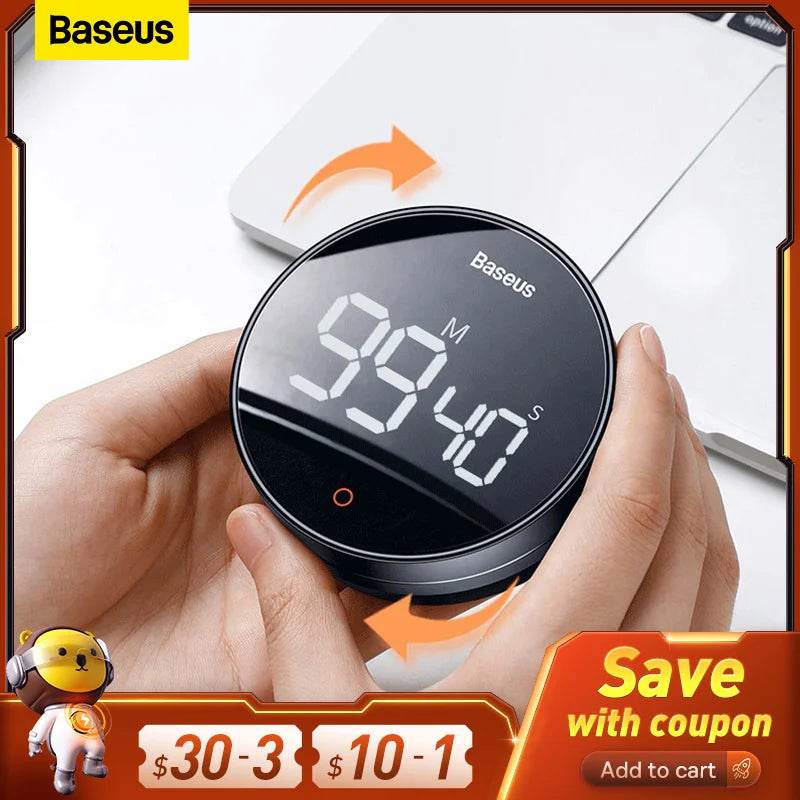 Magnetic Manual Digital Kitchen Timer