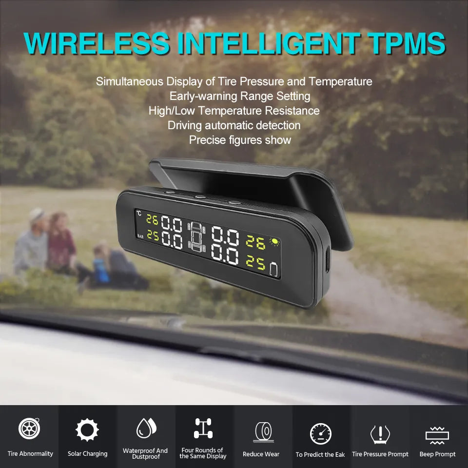 Smart Car Tire Pressure Alarm Monitor System with 4 Sensors