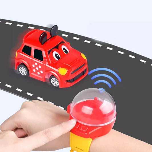 Mini Cartoon RC Car with Analog Watch