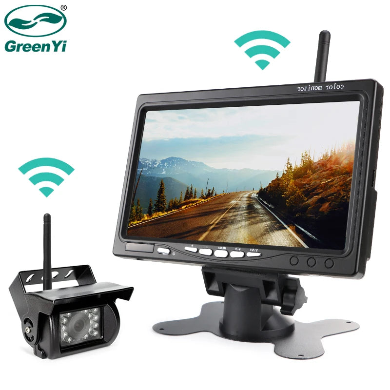 Wireless 7-inch Car Monitor Screen