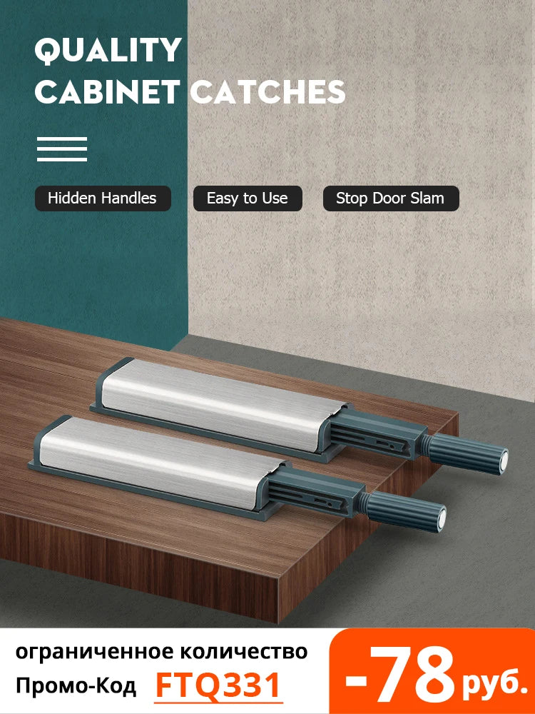 10PCS Stainless Steel Cabinet Catches