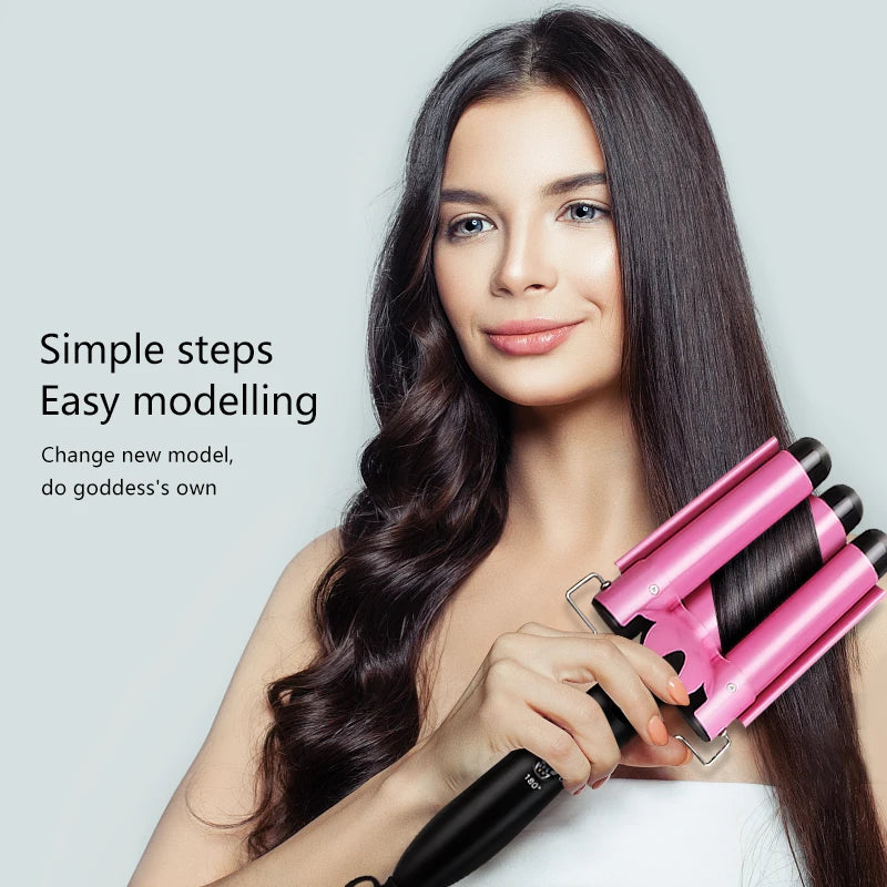 Triple Barrel Egg Roll Hair Curler