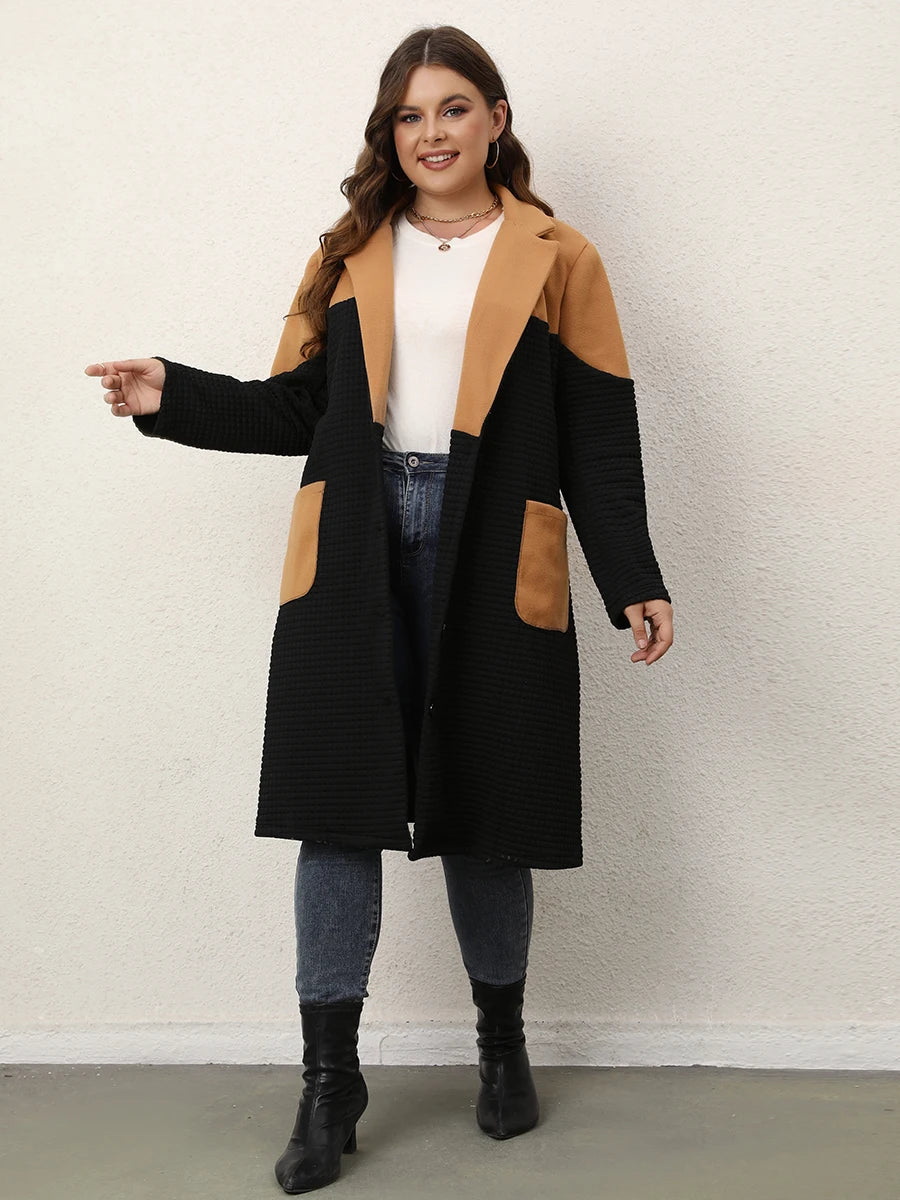 Plus Size Clothing Office Winter Trench Coat