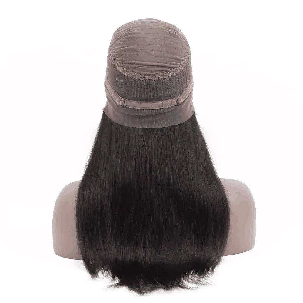 360 Straight Full Lace Frontal Human Hair Wigs With Baby Hair Density 180%