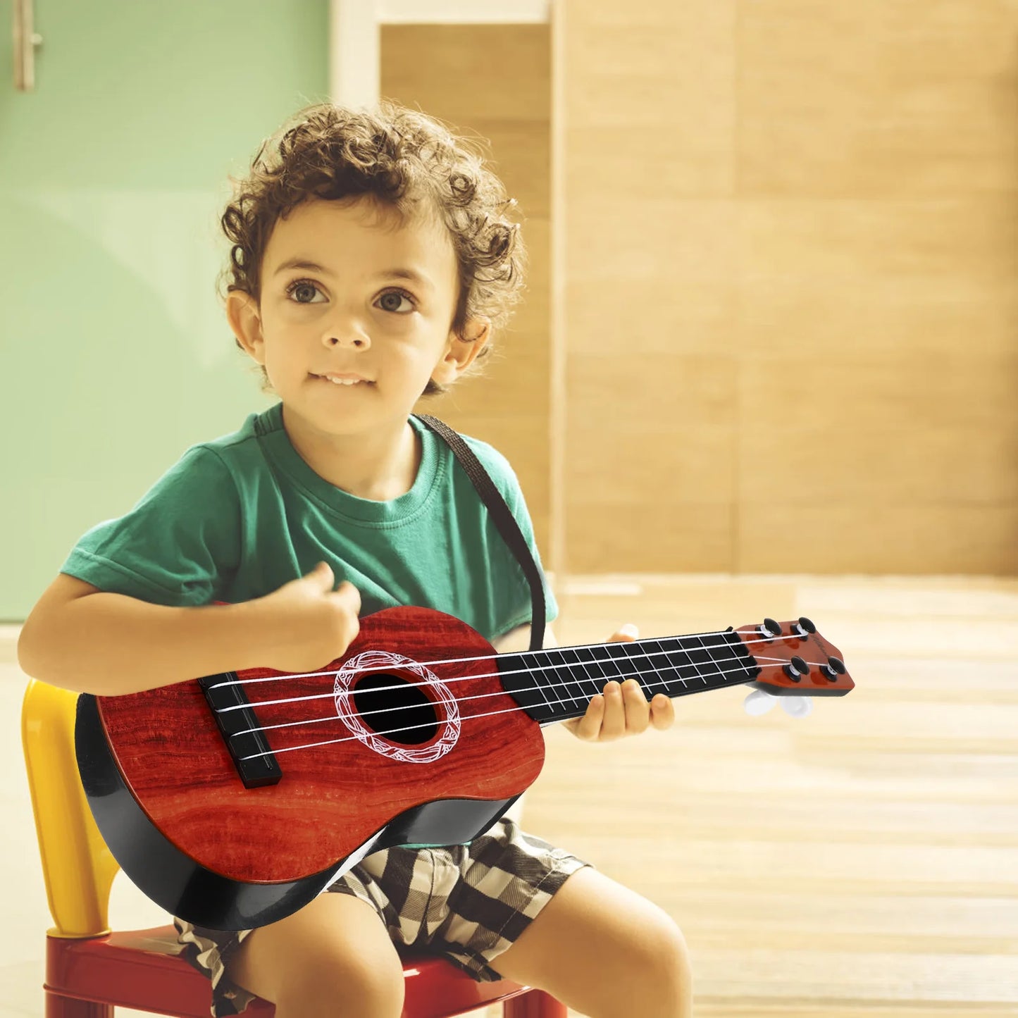 Ukulele: A Musical Wooden Instrument for Toddlers, Boys, and Beginners