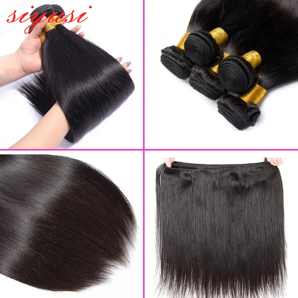 10-30 inches 1/3/4 Pieces Indian Straight Human Hair Bundles