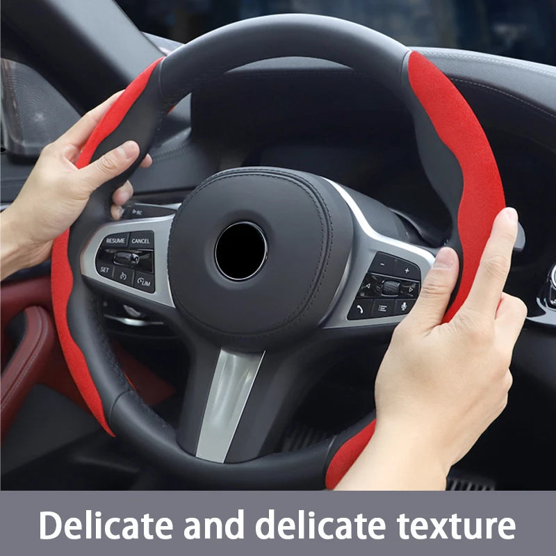 38CM Non-Slip  Brown Universal Car Steering Wheel Cover